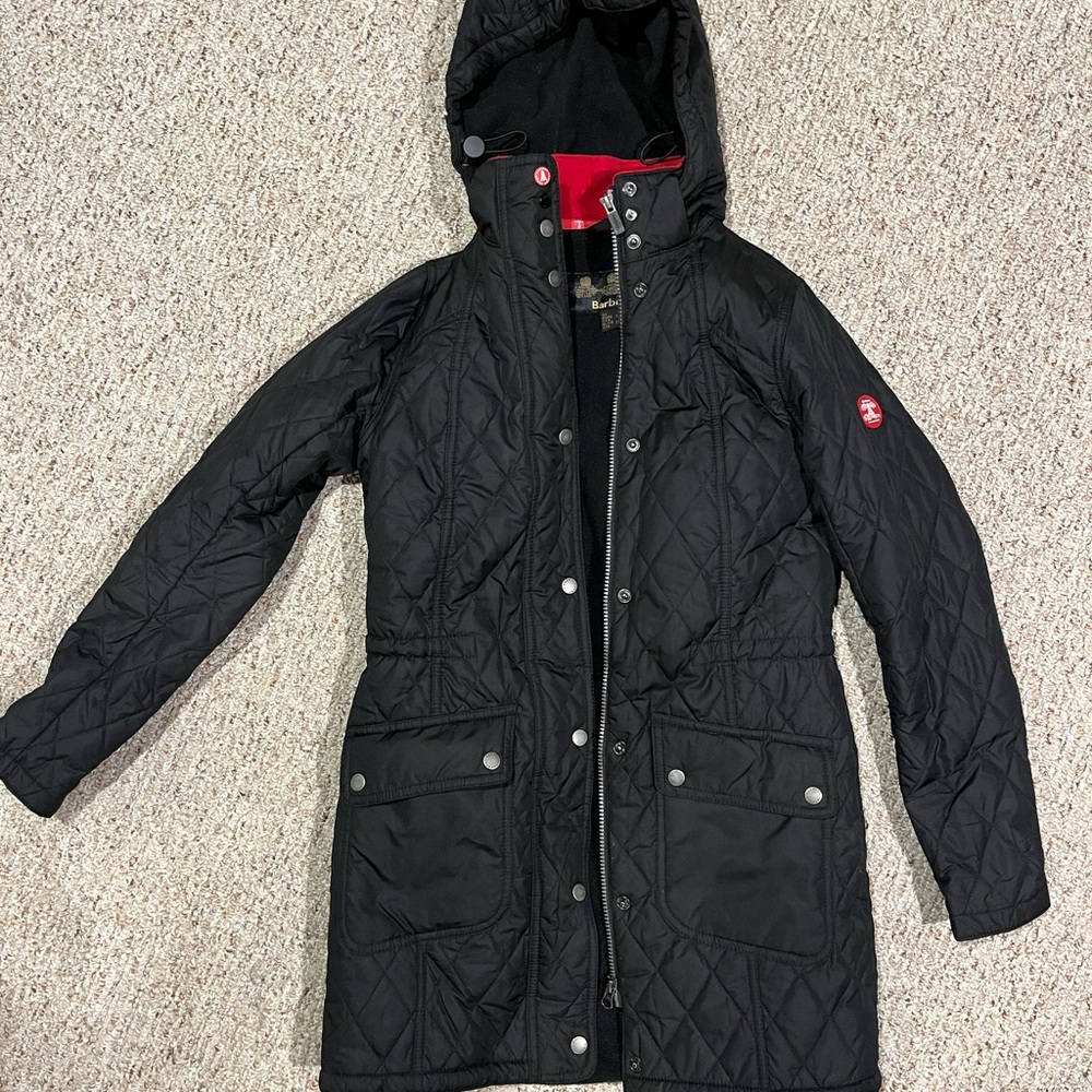Black Barbour fleece-lined jacket